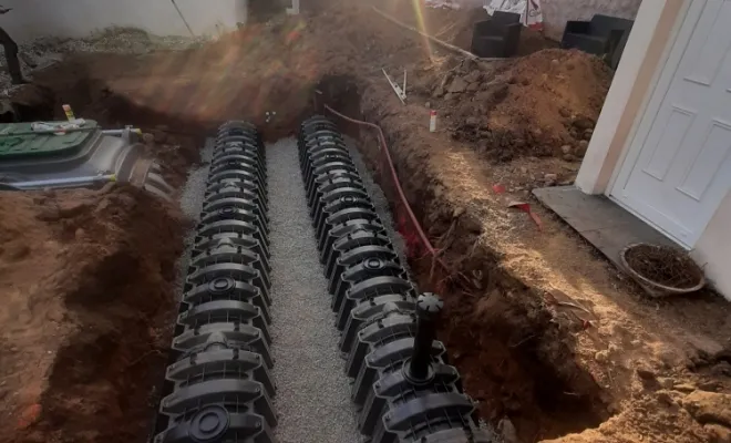 Pose des tunnels de drains 