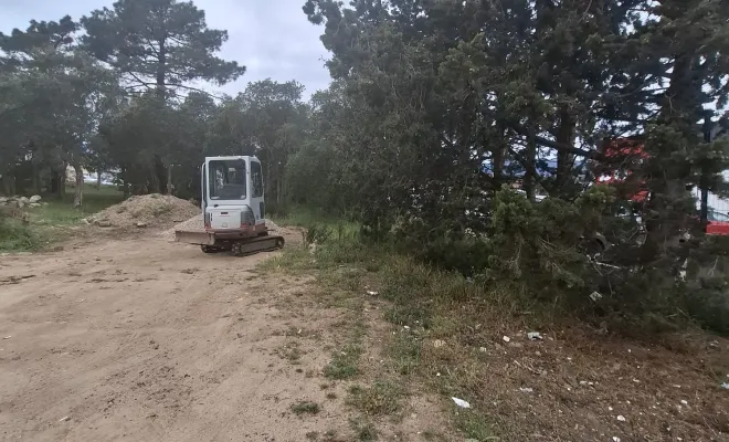 Abattage et dessouchage d'arbres pour création d'accès à Porto-Vecchio, Porto-Vecchio, Corse TPM