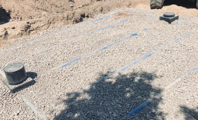 Terrassement pour pose de fosse septique à Palombaggia