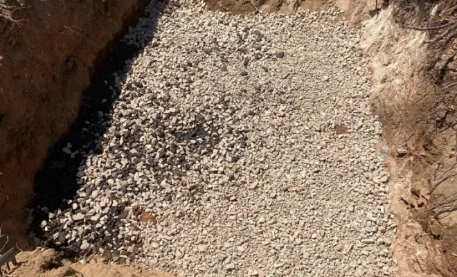 Terrassement pour pose de fosse septique à Palombaggia