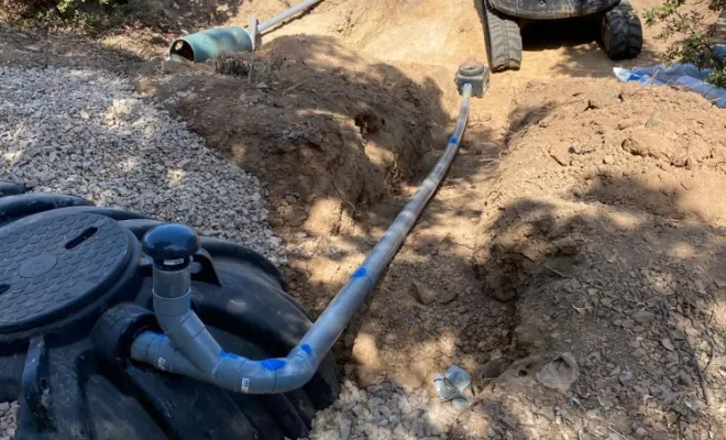 Terrassement pour pose de fosse septique à Palombaggia