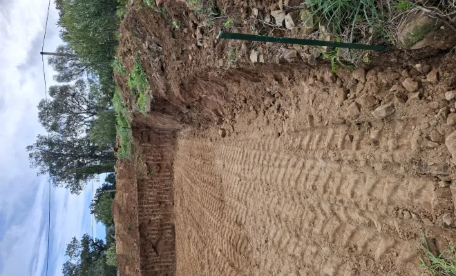Reprise d'un terrassement d'une plateforme à Figari, Porto-Vecchio, Corse TPM